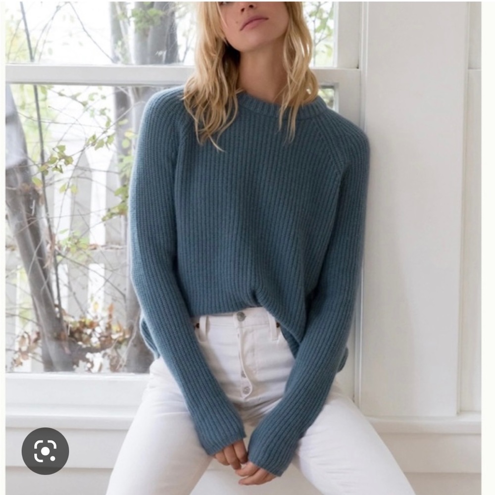 Jenni Kayne Fisherman Sweater Steel Blue